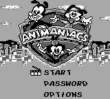 Animaniacs title screen for GameBoy